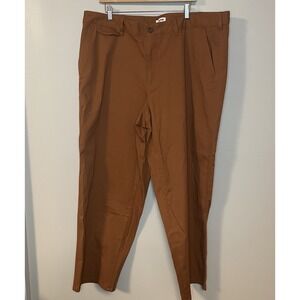 Lands' End Chino Pants Rust Brown Straight Cotton Blend Stretch 22W